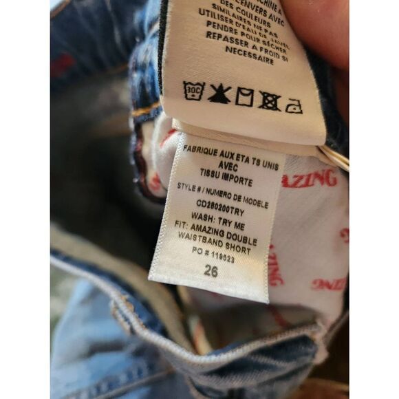 ALICE + OLIVIA JEANS Amazing High Rise Double Waistband Shorts Sz 26 - Picture 6 of 7